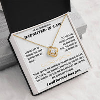 To My Beautiful Daughter-in-Law - Love Knot Necklace Gift Set - SLDDL0019 - Sunshine Letters Co