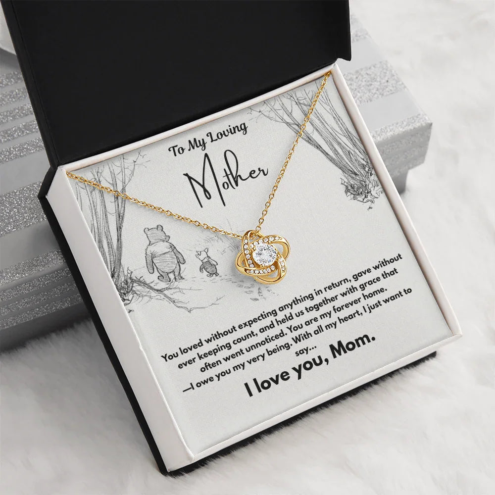 A Letter To My Loving Mother - Love Knot Necklace - Gift Set - SLDDL0140