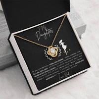 To My Daughter - Love Knot Necklace Gift Set - SLDDL0045 - Sunshine Letters Co