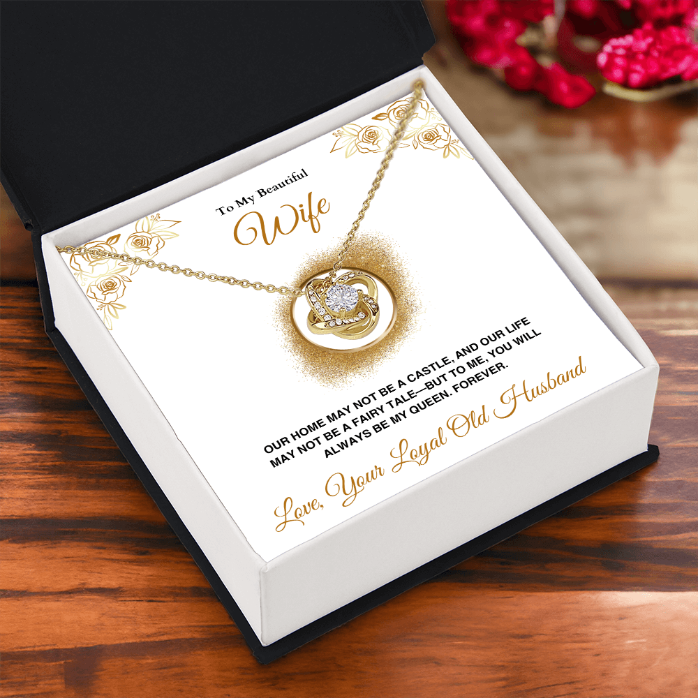 A Letter To My Wife - Love Knot Necklace - Gift Set - SLDDL0141