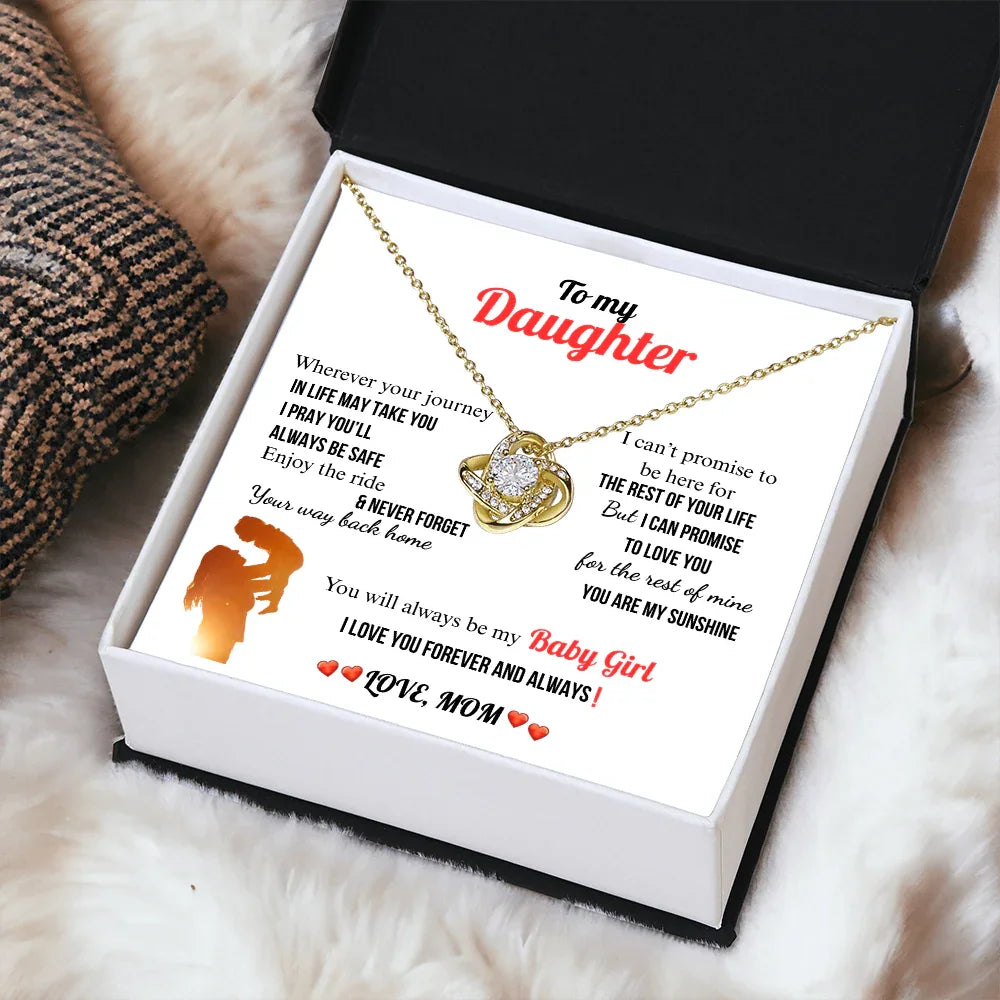 A Letter To My Daughter - Love Knot Necklace - Gift Set - SLDDL0132