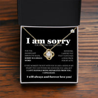 I am sorry - Love Knot Necklace - Gift Set - SLDDL0115 - Sunshine Letters Co