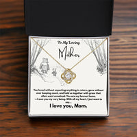 A Letter To My Loving Mother - Love Knot Necklace - Gift Set - SLDDL0140