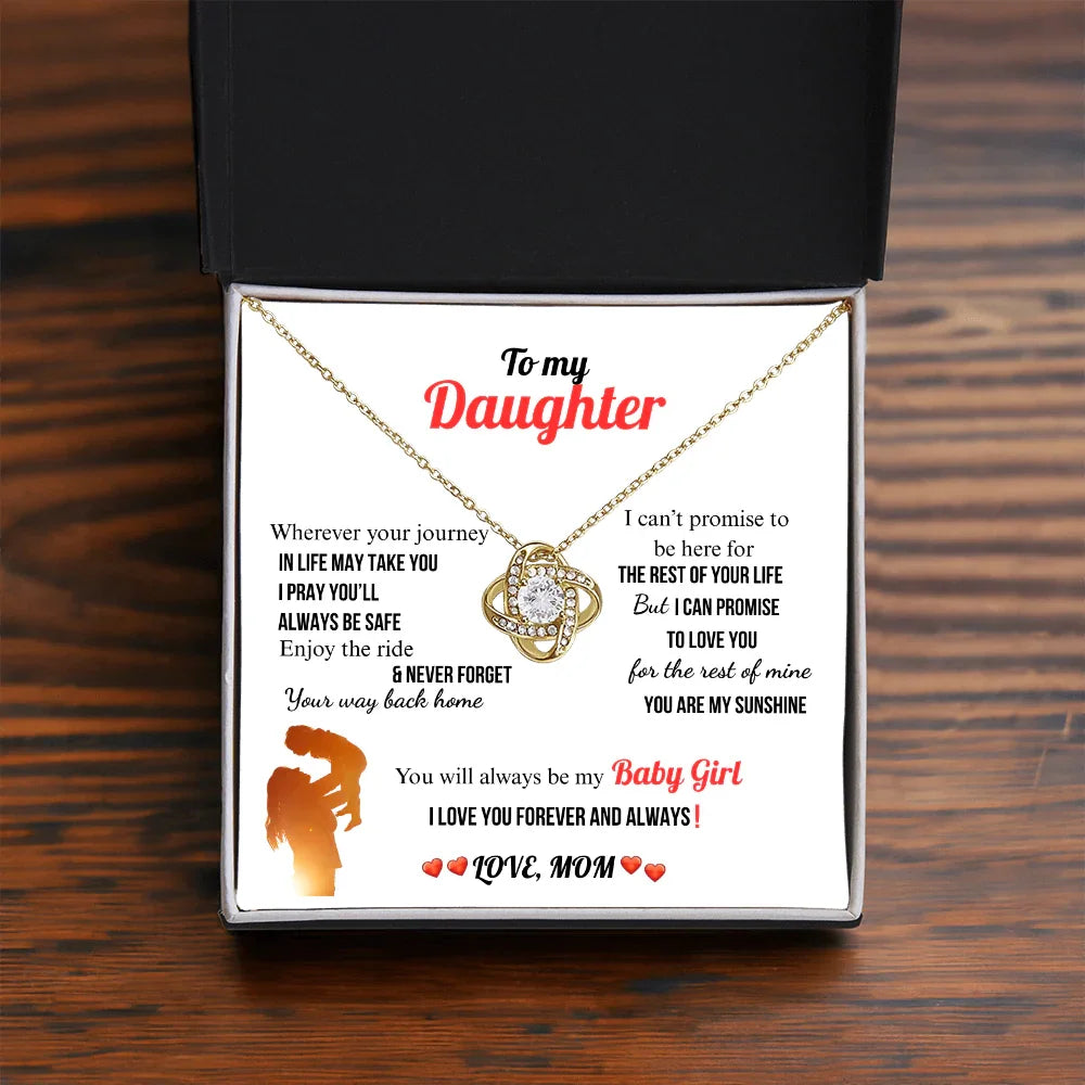 A Letter To My Daughter - Love Knot Necklace - Gift Set - SLDDL0132