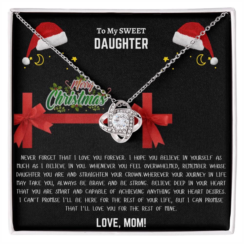To My SWEET Daughter - Love Knot Necklace Gift Set - SLDDL0051 - Sunshine Letters Co