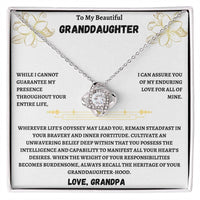 To My Beautiful Granddaughter - Love Knot Necklace Gift Set - SLDDL0012 - Sunshine Letters Co
