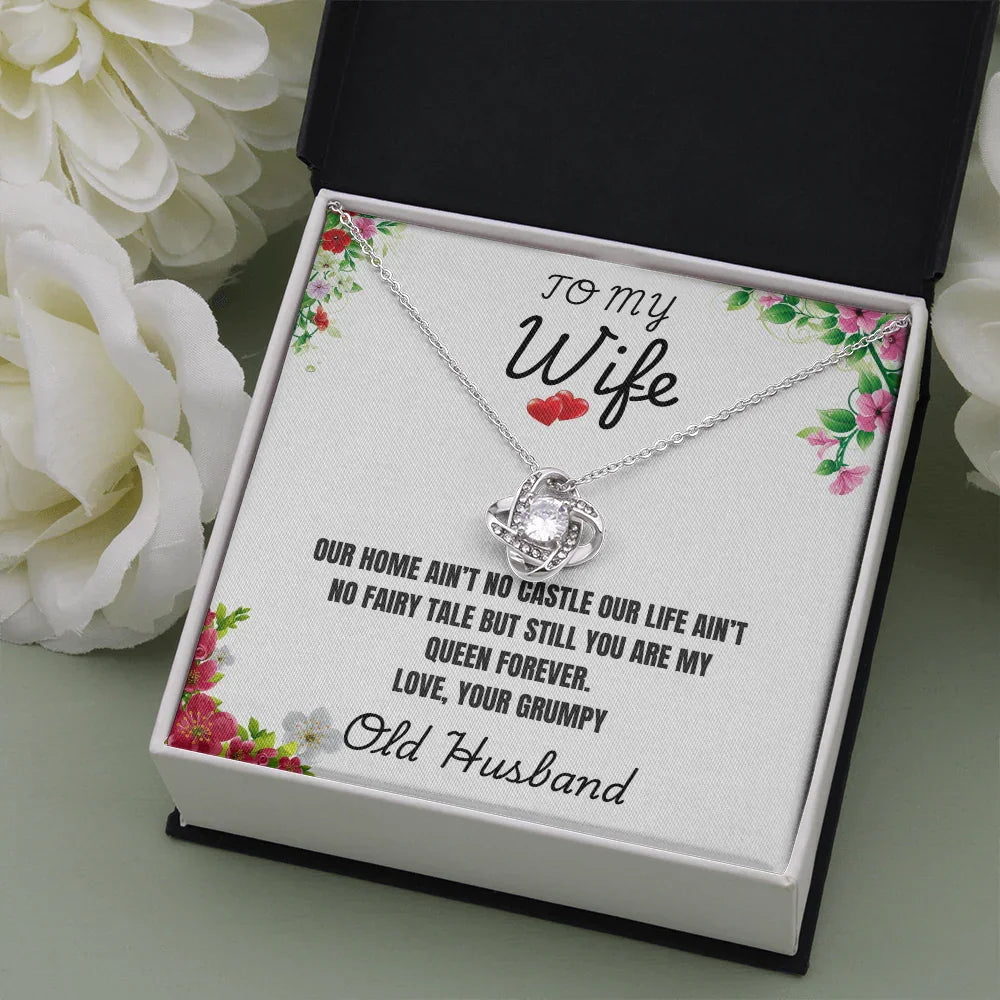 To My Wife - Love Knot Necklace - Gift Set - SLDDL0081 - Sunshine Letters Co