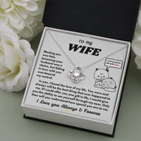 To My Wife - Love Knot Necklace - Gift Set - SLDDL0104 - Sunshine Letters Co
