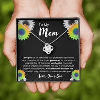 To My Mom - Love Knot Necklace - Gift Set - SLDDL0106 - Sunshine Letters Co