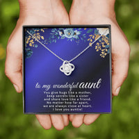 To My Wonderful Aunt - Love Knot Necklace - Gift Set - SLDDL0121 - Sunshine Letters Co
