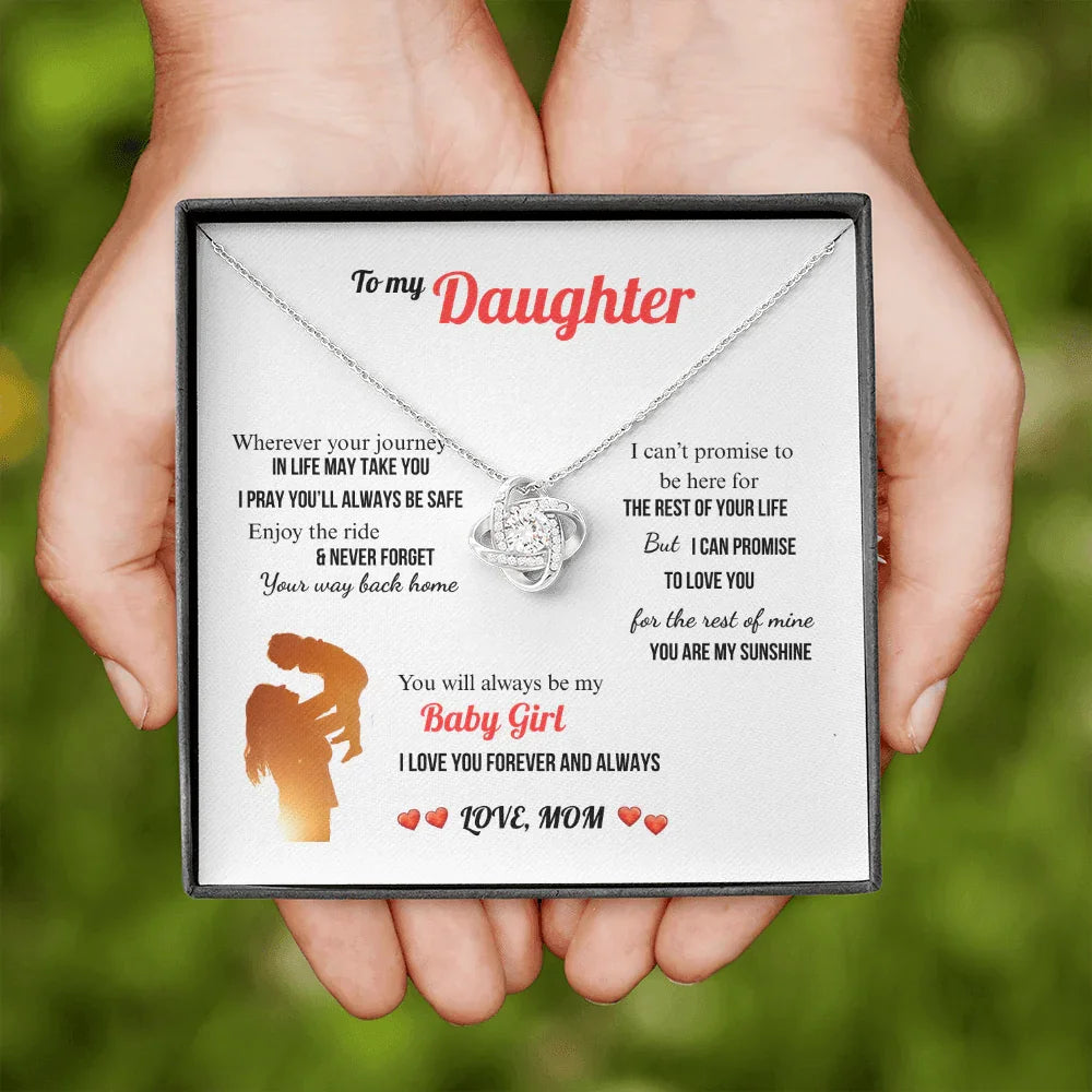A Letter To My Daughter - Love Knot Necklace - Gift Set - SLDDL0131