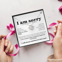 I am sorry - Love Knot Necklace - Gift Set - SLDDL0112 - Sunshine Letters Co