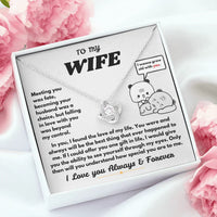 To My Wife - Love Knot Necklace - Gift Set - SLDDL0104 - Sunshine Letters Co