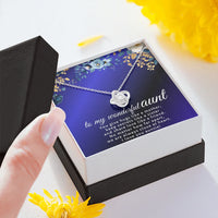 To My Wonderful Aunt - Love Knot Necklace - Gift Set - SLDDL0121 - Sunshine Letters Co