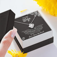 To My Wife - Love Knot Necklace - Gift Set - SLPMAE0007 - Sunshine Letters Co
