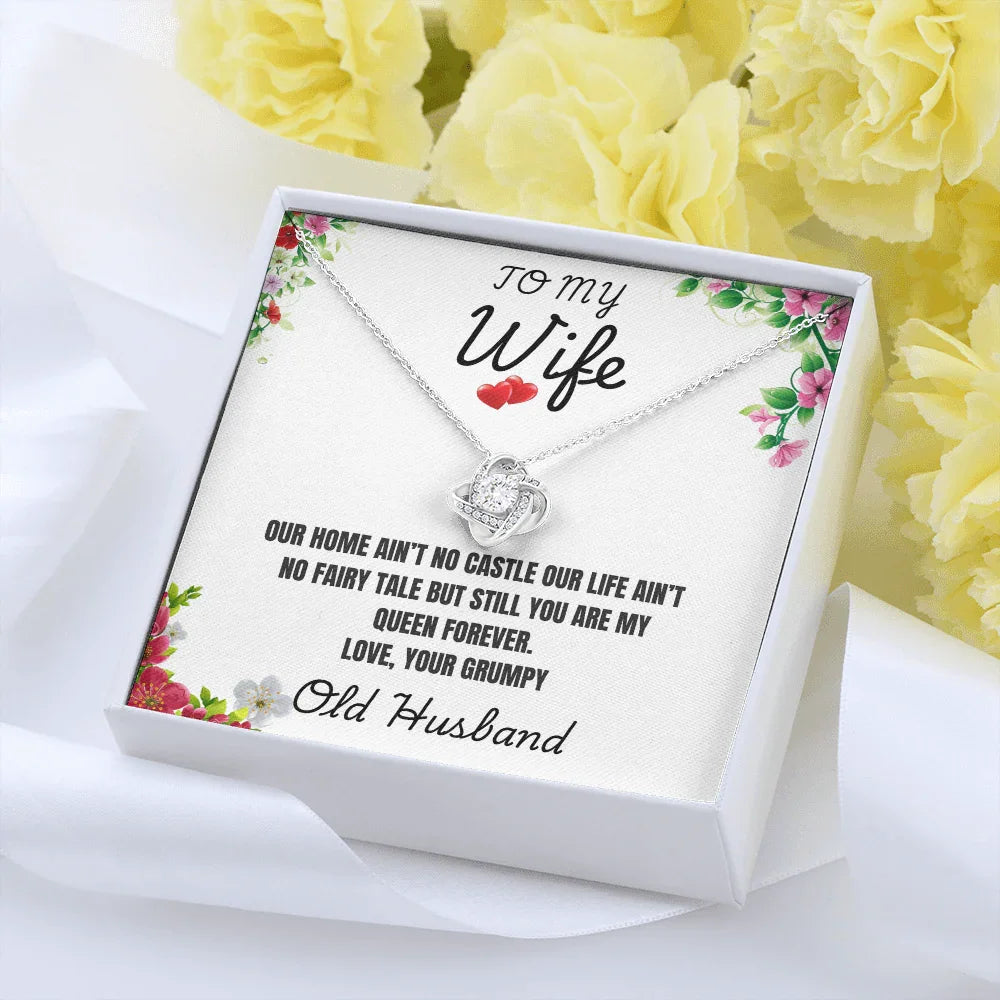 To My Wife - Love Knot Necklace - Gift Set - SLDDL0081 - Sunshine Letters Co