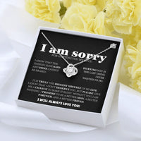 I am sorry - Love Knot Necklace - Apology Gift Set - SLDDL0126 - Sunshine Letters Co