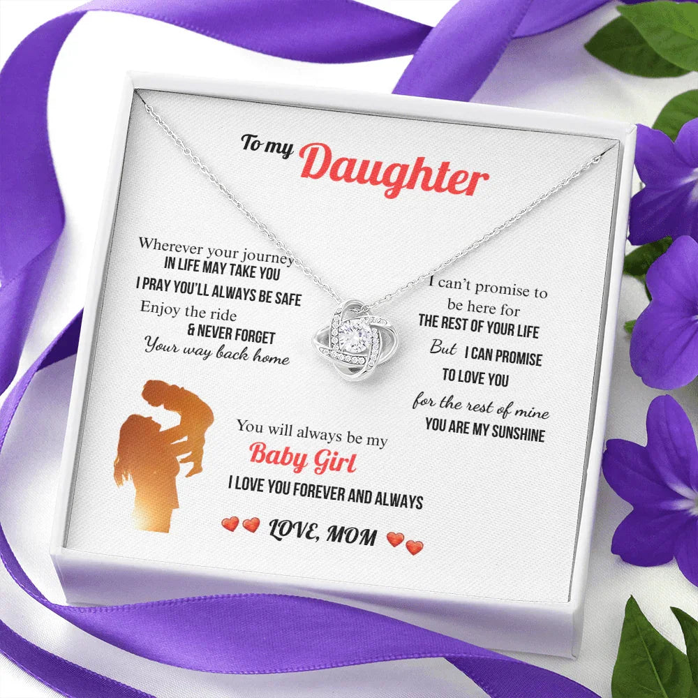 A Letter To My Daughter - Love Knot Necklace - Gift Set - SLDDL0131