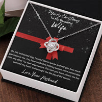 To My Beautiful Wife - Love Knot Necklace - Gift Set - SLDDL0048 - Sunshine Letters Co