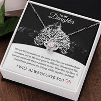 To My Daughter - Love Knot Necklace - Gift Set - SLDDL0093 - Sunshine Letters Co