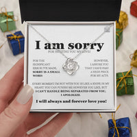 I am sorry - Love Knot Necklace - Gift Set - SLDDL0112 - Sunshine Letters Co