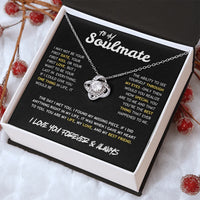 To My Soulmate - Love Knot Necklace - Gift Set - SLDDL0087 - Sunshine Letters Co