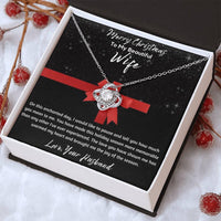 To My Beautiful Wife - Love Knot Necklace - Gift Set - SLDDL0048 - Sunshine Letters Co