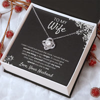 To My Wife - Love Knot Necklace - Gift Set - SLPMAE0007 - Sunshine Letters Co