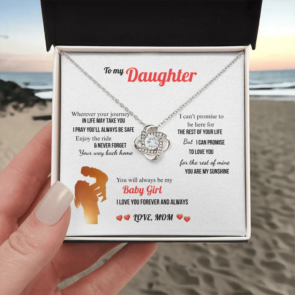 A Letter To My Daughter - Love Knot Necklace - Gift Set - SLDDL0131