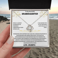 To My Beautiful Granddaughter - Love Knot Necklace Gift Set - SLDDL0012 - Sunshine Letters Co