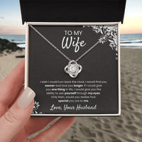 To My Wife - Love Knot Necklace - Gift Set - SLPMAE0007 - Sunshine Letters Co
