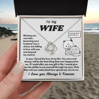 To My Wife - Love Knot Necklace - Gift Set - SLDDL0104 - Sunshine Letters Co