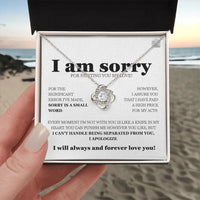 I am sorry - Love Knot Necklace - Gift Set - SLDDL0112 - Sunshine Letters Co