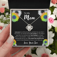 To My Mom - Love Knot Necklace - Gift Set - SLDDL0106 - Sunshine Letters Co
