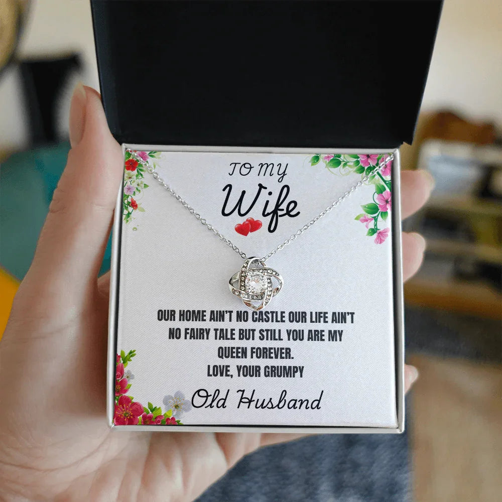 To My Wife - Love Knot Necklace - Gift Set - SLDDL0081 - Sunshine Letters Co
