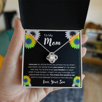 To My Mom - Love Knot Necklace - Gift Set - SLDDL0106 - Sunshine Letters Co