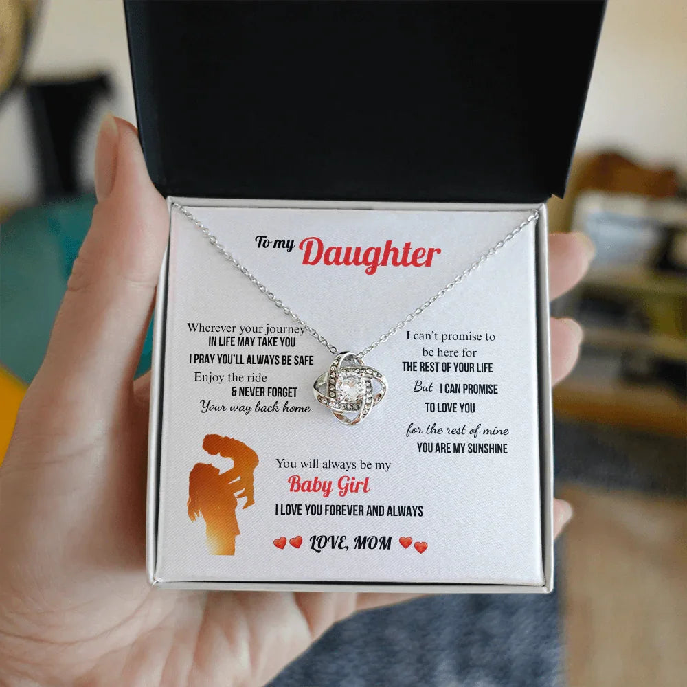 A Letter To My Daughter - Love Knot Necklace - Gift Set - SLDDL0131