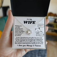 To My Wife - Love Knot Necklace - Gift Set - SLDDL0104 - Sunshine Letters Co