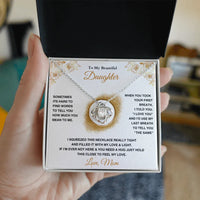 To My Beautiful Daughter - Love Knot Necklace - Gift Set - SLDDL0089 - Sunshine Letters Co