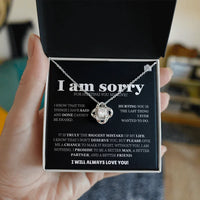 I am sorry - Love Knot Necklace - Apology Gift Set - SLDDL0126 - Sunshine Letters Co