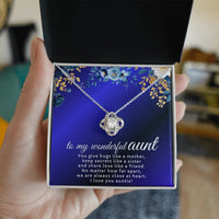 To My Wonderful Aunt - Love Knot Necklace - Gift Set - SLDDL0121 - Sunshine Letters Co