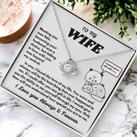 To My Wife - Love Knot Necklace - Gift Set - SLDDL0104 - Sunshine Letters Co