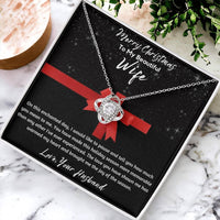 To My Beautiful Wife - Love Knot Necklace - Gift Set - SLDDL0048 - Sunshine Letters Co