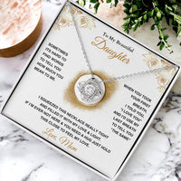 To My Beautiful Daughter - Love Knot Necklace - Gift Set - SLDDL0089 - Sunshine Letters Co