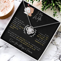 To My Wife - Love Knot Necklace - Gift Set - SLDDL0058 - Sunshine Letters Co