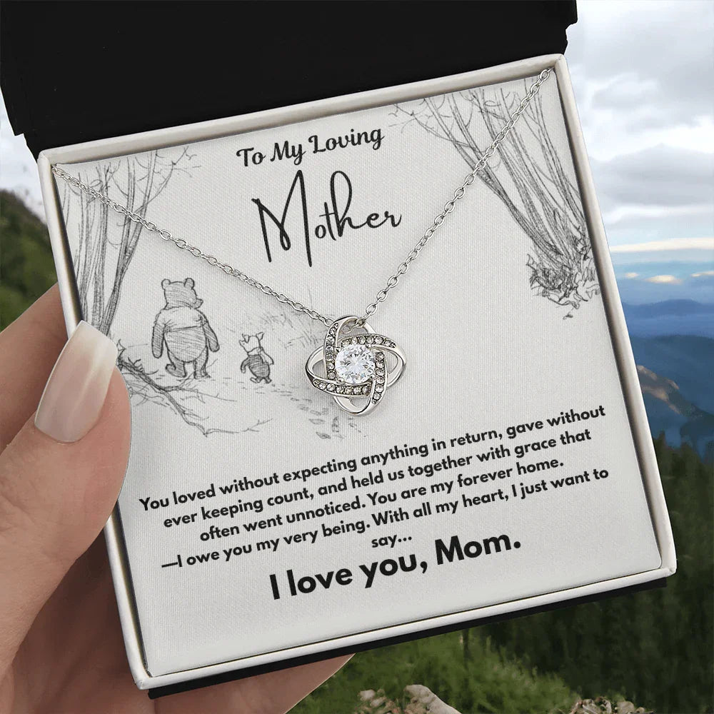 A Letter To My Loving Mother - Love Knot Necklace - Gift Set - SLDDL0139