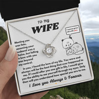 To My Wife - Love Knot Necklace - Gift Set - SLDDL0104 - Sunshine Letters Co