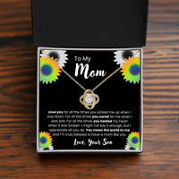 To My Mom - Love Knot Necklace - Gift Set - SLDDL0106 - Sunshine Letters Co