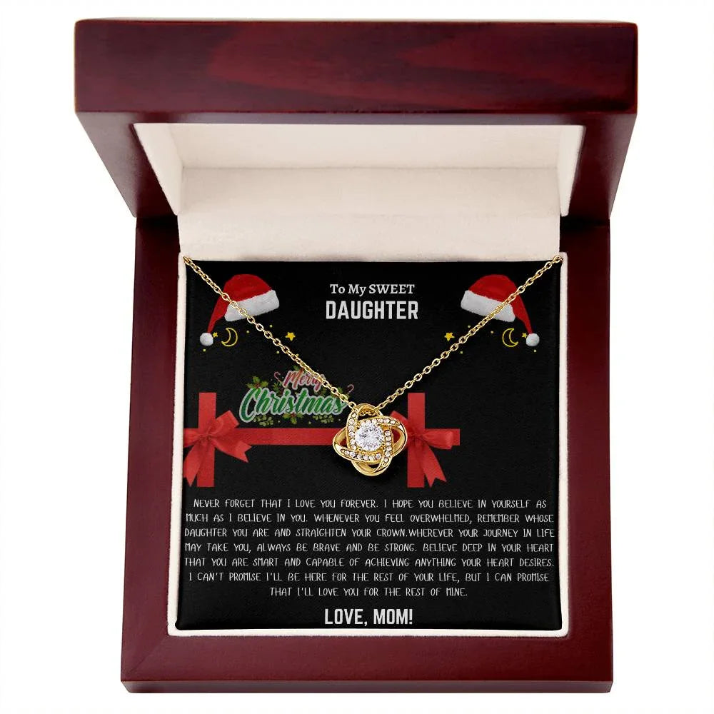 To My SWEET Daughter - Love Knot Necklace Gift Set - SLDDL0051 - Sunshine Letters Co