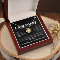 I am sorry - Love Knot Necklace - Gift Set - SLDDL0115 - Sunshine Letters Co